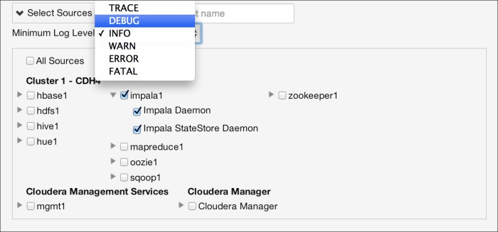 Impala log analysis using Cloudera Manager