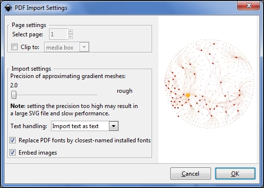 Editing a PDF file in Inkscape