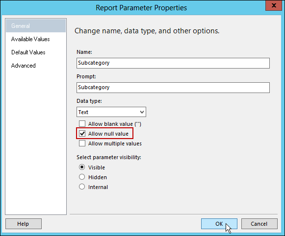 Making a parameter optional