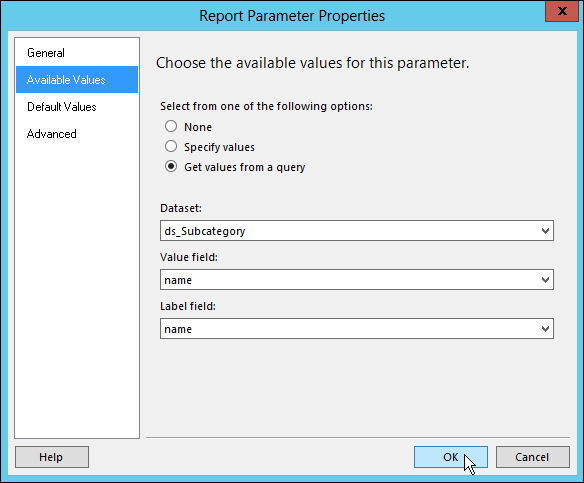 Creating a cascading parameter