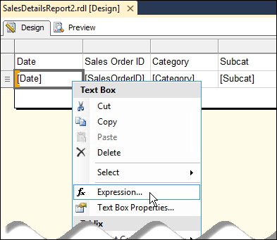 Formatting expression