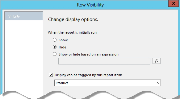 Implementing Drilldown with row visibility