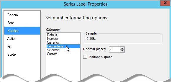 Showing a data label