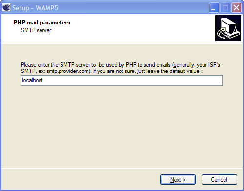 SMTP server name selection