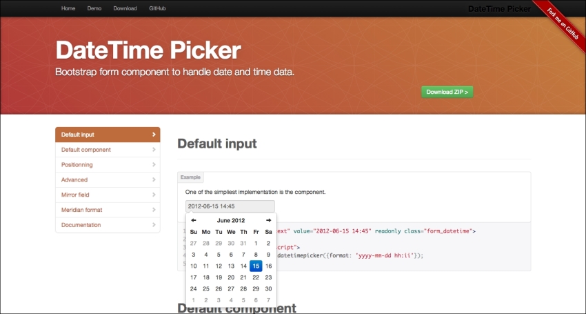 Bootstrap DateTime Picker