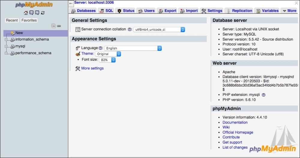 Using phpMyAdmin