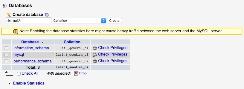 Using phpMyAdmin