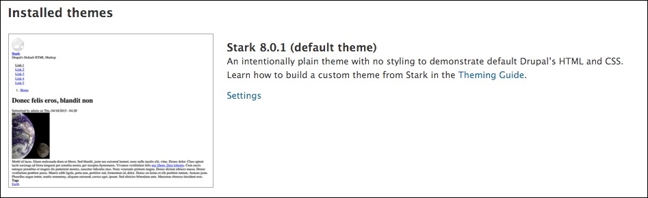 Step one – installing a theme