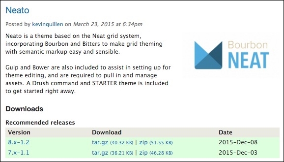 Manually installing a theme