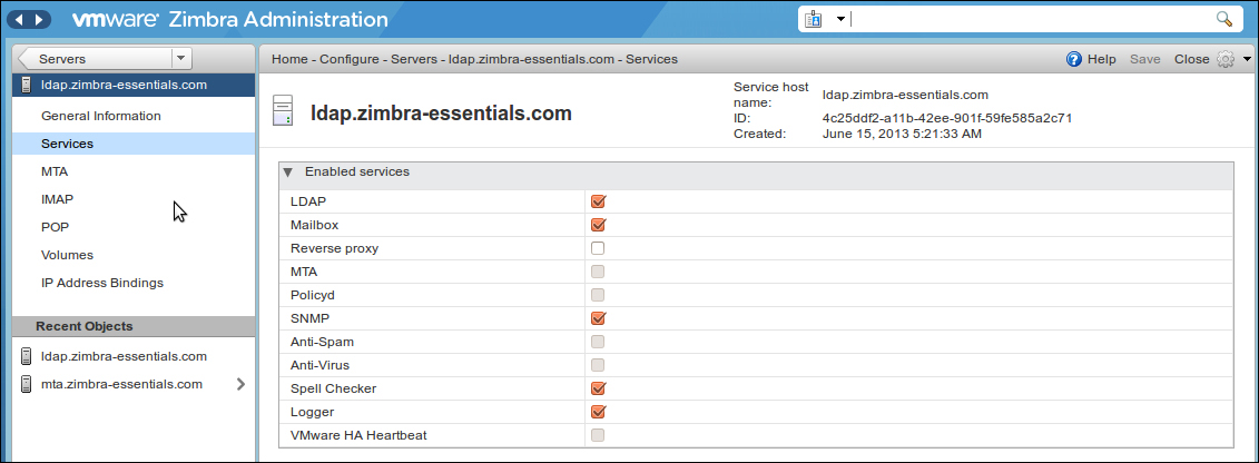 Running Zimbra for the first time