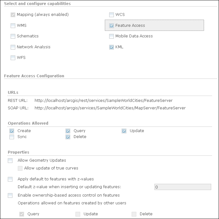 WFS versus feature access