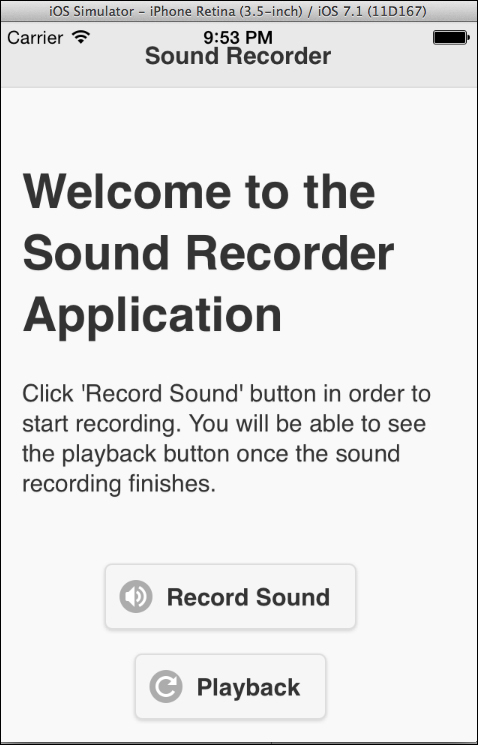 Importing the Sound Recorder application into Xcode