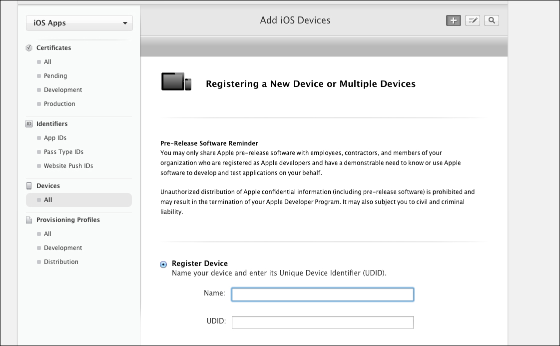 Running the Sound Recorder application on a real iOS device