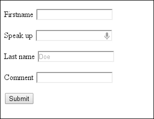 Using the text input field