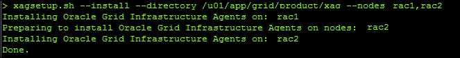 Installing the XAG Grid Infrastructure Agents