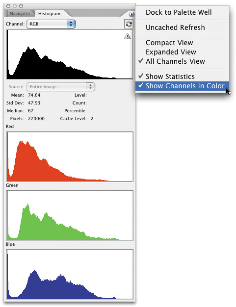 THE HISTOGRAM PALETTE'S VISUAL CUES