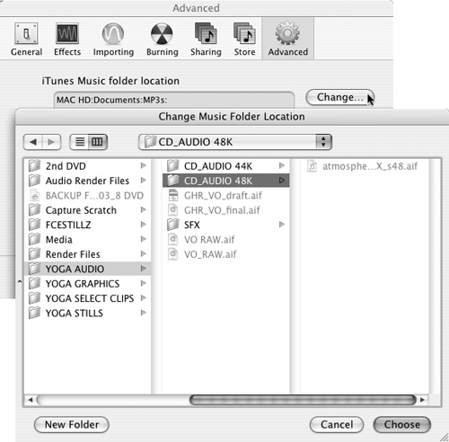 Select your project’s audio media folder as the destination folder for your sample-rate-converted audio files.