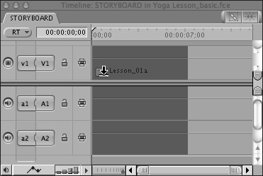 Dragging a clip to the lower two-thirds of the Timeline track performs an Overwrite edit.