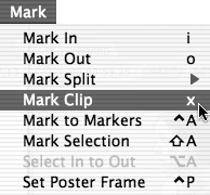 Choose Mark > Mark Clip.