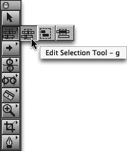 Select a tool from the pop-up display of related tools.
