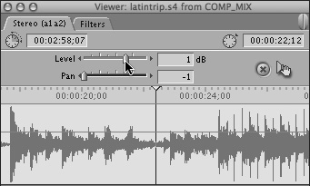 Dragging the Level slider to the right increases the clip volume.