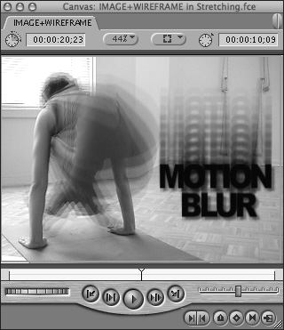 You can apply motion blur to a static graphic as well, but you must animate the graphic with a motion path first.