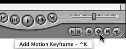 Click the Add Motion Keyframe button on the Canvas to set a keyframe.