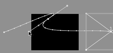 Rotate the handle to change the direction of the curve relative to that keyframe.