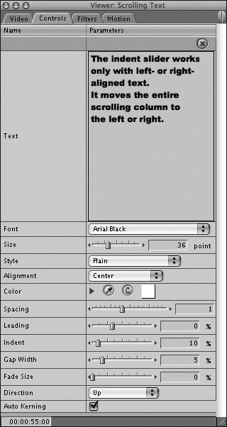 Specify your text control settings as outlined in the section “Text generator options checklist.”