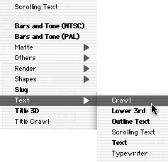 Choose Crawl from the Viewer’s Generator pop-up menu.