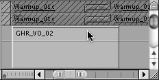 An audio clip requiring sample-rate conversion displays an item-level render status indicator overlay right on the clip in the Timeline.