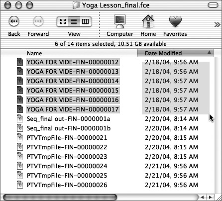 Select obsolete render files in a project’s Render folder and move them to the Trash. The Date sort function in the Finder can help you find older render files.