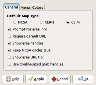 Image Map preferences