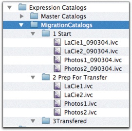 You can keep a record of the migration by saving versions of the catalogs.