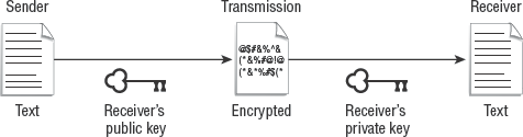The asymmetric-based e-mail encryption process