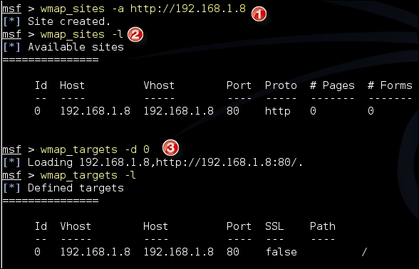 Automating scanning using the WMAP web scanner plugin