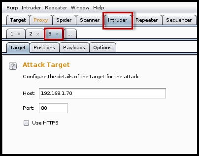 Fuzzing using Burp intruder