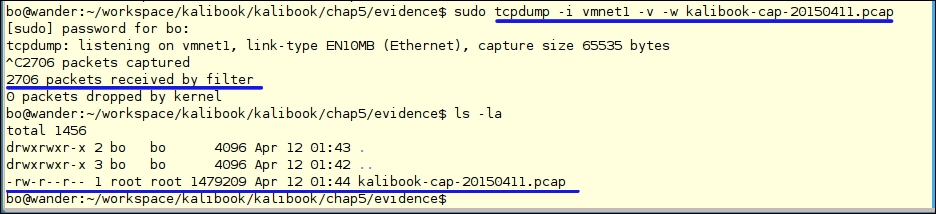 Basic sniffing with tcpdump