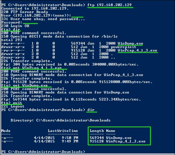 More basic sniffing with WinDump (Windows tcpdump)