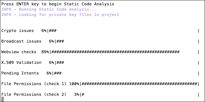 Static analysis using QARK: