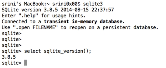 Finding out SQLite version: