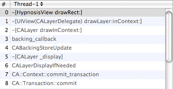 Stack trace in drawRect: