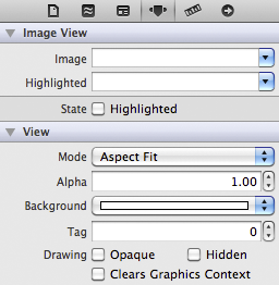 Image view attributes