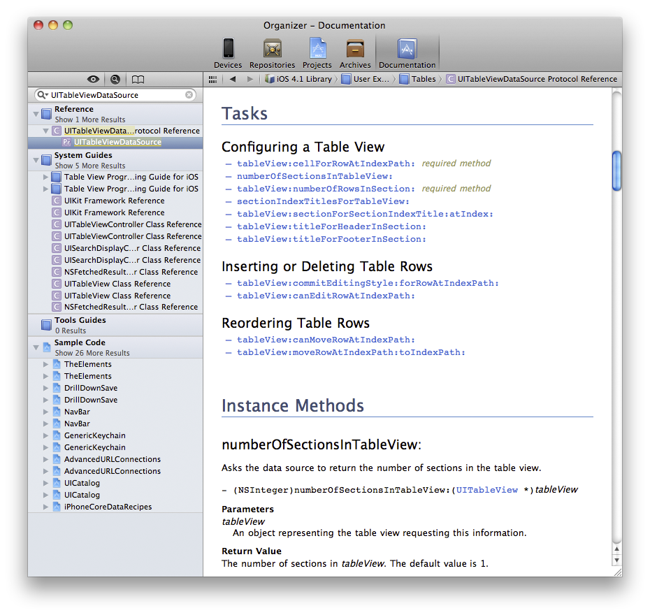 UITableViewDataSource protocol documentation