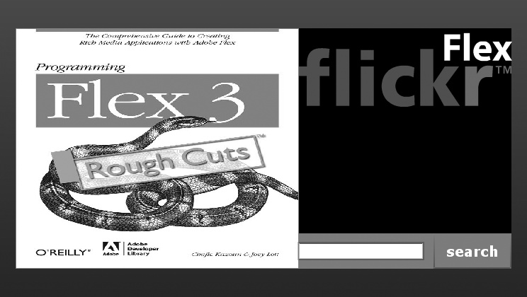 The home page of the FlickrFlex application