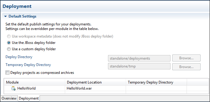 Advanced Eclipse deployment options