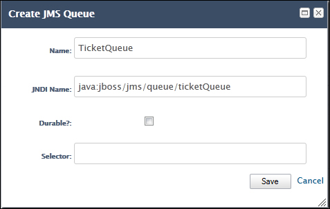 Using JMS destinations