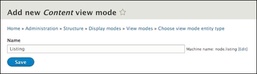 Adding a new display mode