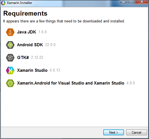 Installing Xamarin.Android