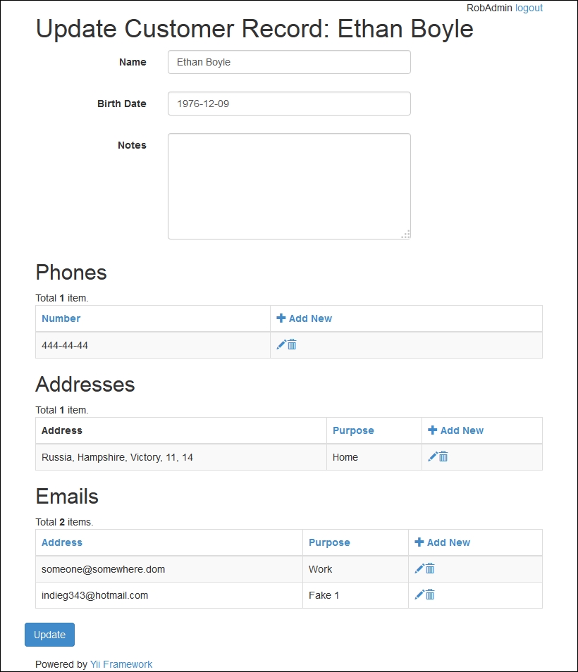 Custom column value for the addresses table